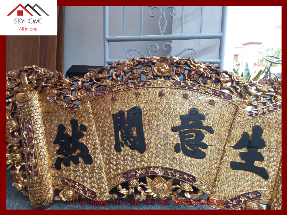 Hoành phi phòng thờ chữ Sinh- Ý- Sấm- Nhiên